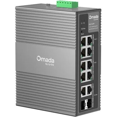 TP-Link Omada IES210GPP - Teollisuustason hallittava gigabit-kytkin, Harmaa TP-Link Omada IES210GPP - Teollisuustason hallittava gigabit-kytkin, Harmaa
