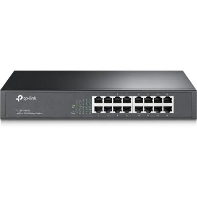 TP-Link TL-SF1016DS V3.0 - 16-porttinen Fast Ethernet -kytkin, Musta TP-Link TL-SF1016DS V3.0 - 16-porttinen Fast Ethernet -kytkin, Musta