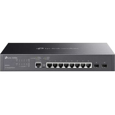 TP-LINK JetStream SG3210 - 8-porttinen hallittava Gigabit L2+ -kytkin kahdella SFP-paikalla, Musta TP-LINK JetStream SG3210 - 8-porttinen hallittava Gigabit L2+ -kytkin kahdella SFP-paikalla, Musta