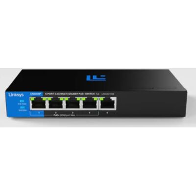 Linksys LN2305P-KE - Hallitsematon 5-porttinen 2,5 gigabitin Power over Ethernet -kytkin, Musta, Sininen Linksys LN2305P-KE - Hallitsematon 5-porttinen 2,5 gigabitin Power over Ethernet -kytkin, Musta, Sininen