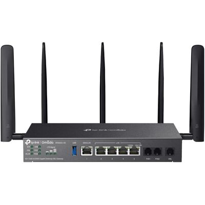 TP-Link Omada DR3650V-4G -reititin, Wi-Fi 6, AX3000, Dual-band, modeemilla, musta TP-Link Omada DR3650V-4G -reititin, Wi-Fi 6, AX3000, Dual-band, modeemilla, musta