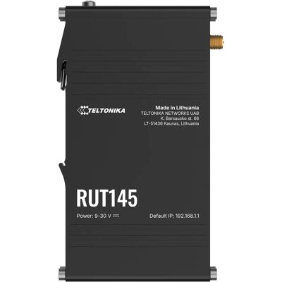 Teltonika RUT145 -teollisuusreititin, Wi-Fi 4, Single-band, PoE, musta Teltonika RUT145 -teollisuusreititin, Wi-Fi 4, Single-band, PoE, musta
