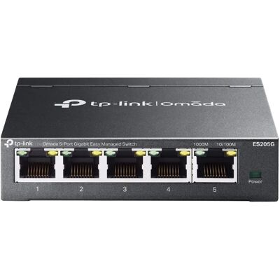 TP-Link Omada ES205G - 5-porttinen hallittava Gigabit-kytkin, Musta TP-Link Omada ES205G - 5-porttinen hallittava Gigabit-kytkin, Musta