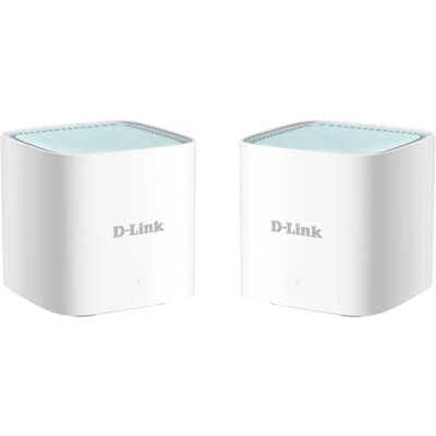 D-Link Eagle Pro AI M15 -mesh WiFi -järjestelmä, Wi-Fi 6, AX1500, Dual-band, 2 kpl, valkoinen D-Link Eagle Pro AI M15 -mesh WiFi -järjestelmä, Wi-Fi 6, AX1500, Dual-band, 2 kpl, valkoinen
