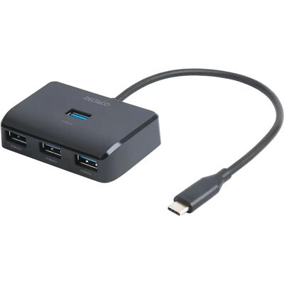 Deltaco 5 Gbps, 4x USB-A -USB-C-hubi Deltaco 5 Gbps, 4x USB-A -USB-C-hubi