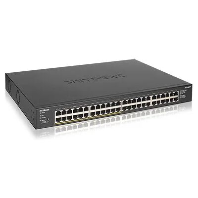 NETGEAR GS348PP-100EUS - 48-porttinen hallitsematon Gigabit PoE Plus -kytkin, Musta NETGEAR GS348PP-100EUS - 48-porttinen hallitsematon Gigabit PoE Plus -kytkin, Musta