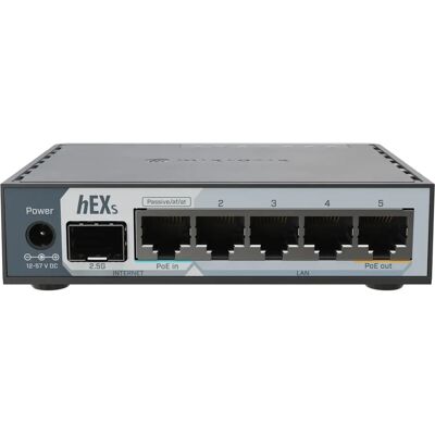 MikroTik hEX S (2025) - Langallinen reititin, Musta MikroTik hEX S (2025) - Langallinen reititin, Musta