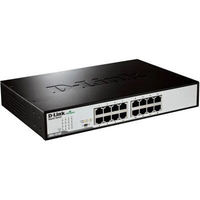 D-Link DGS-1016D/E - 16-porttinen hallitsematon Gigabit Ethernet -kytkin, musta, metalli D-Link DGS-1016D/E - 16-porttinen hallitsematon Gigabit Ethernet -kytkin, musta, metalli