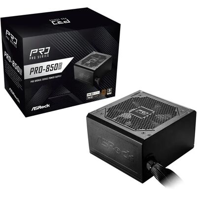 ASRock PRO-850B 850W -virtalähde, 80 Plus Bronze ASRock PRO-850B 850W -virtalähde, 80 Plus Bronze