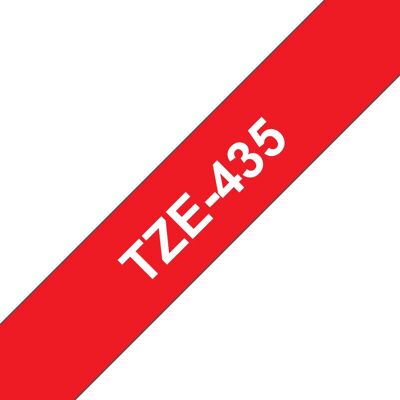 BROTHER TZE435 tape white/red 12mm 8m BROTHER TZE435 tape white/red 12mm 8m