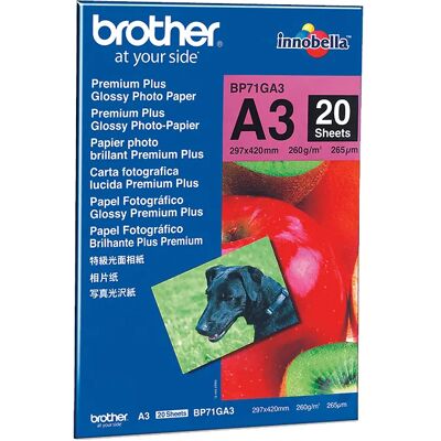 BROTHER BP71GA3 photo paper A3 20BL for MFC-6490CW 6890CDW BROTHER BP71GA3 photo paper A3 20BL for MFC-6490CW 6890CDW