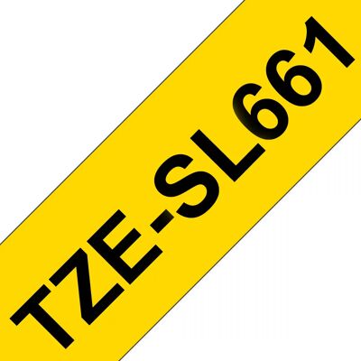 BROTHER TZe-SL self laminated tape black on yellow 36 mm BROTHER TZe-SL self laminated tape black on yellow 36 mm