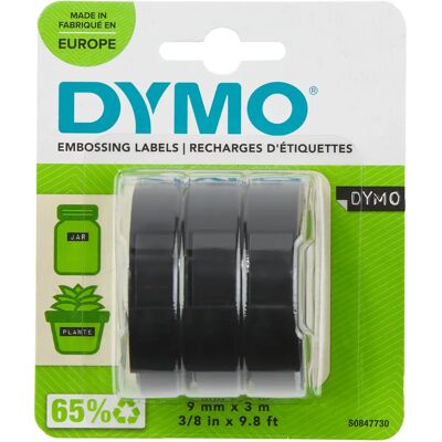 DYMO Tape 9mmx3m black (3) DYMO Tape 9mmx3m black (3)