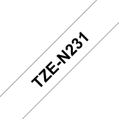 BROTHER TZEN231 labelcassette 12mm 8m white black for P-touch 200 300 500 1200series BROTHER TZEN231 labelcassette 12mm 8m white black for P-touch 200 300 500 1200series