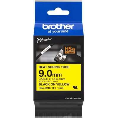 BROTHER B-ON-W HEAT SHRINK TUBE 9MM YELLOW BROTHER B-ON-W HEAT SHRINK TUBE 9MM YELLOW