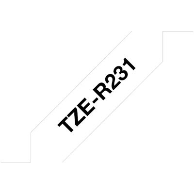 BROTHER TZER231 12 BLACK ON WHITE RIBBON BROTHER TZER231 12 BLACK ON WHITE RIBBON