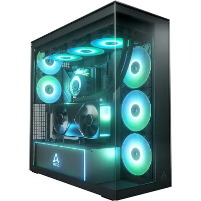 Arctic Xtender VG E-ATX -miditornikotelo ikkunalla ja RGB-valaistuksella, musta Arctic Xtender VG E-ATX -miditornikotelo ikkunalla ja RGB-valaistuksella, musta