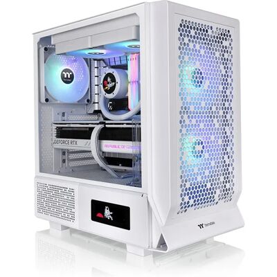 Thermaltake Ceres 330 -miditornikotelo ikkunalla, RGB-valaistuksella, valkoinen Thermaltake Ceres 330 -miditornikotelo ikkunalla, RGB-valaistuksella, valkoinen