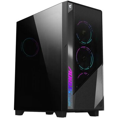 Gigabyte GB-AC500G ST -miditornikotelo ikkunalla ja RGB-valaistuksella, musta Gigabyte GB-AC500G ST -miditornikotelo ikkunalla ja RGB-valaistuksella, musta