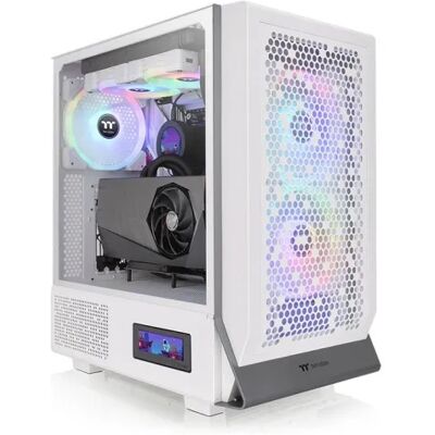 Thermaltake Ceres 300 -miditornikotelo ikkunalla, RGB-valaistuksella, valkoinen Thermaltake Ceres 300 -miditornikotelo ikkunalla, RGB-valaistuksella, valkoinen