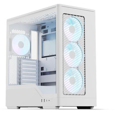 Aerocool D520A -miditornikotelo RGB-valaistuksella, valkoinen Aerocool D520A -miditornikotelo RGB-valaistuksella, valkoinen