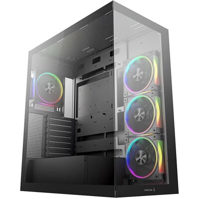 DEEPCOOL CG580 4F V2 WH -miditornikotelo RGB-valaistuksella, musta DEEPCOOL CG580 4F V2 WH -miditornikotelo RGB-valaistuksella, musta