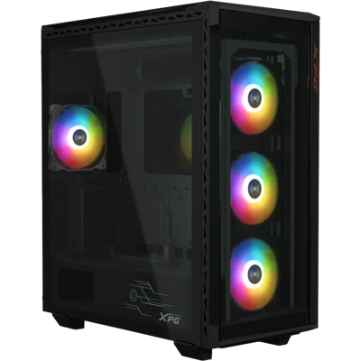 ADATA XPG BATTLECRUISER II ST -miditornikotelo ikkunalla ja RGB-valaistuksella, musta ADATA XPG BATTLECRUISER II ST -miditornikotelo ikkunalla ja RGB-valaistuksella, musta