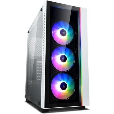 DeepCool Matrexx 55 V3 ADD-RGB WH 3F -miditornikotelo ikkunalla RGB-valaistuksella, valkoinen DeepCool Matrexx 55 V3 ADD-RGB WH 3F -miditornikotelo ikkunalla RGB-valaistuksella, valkoinen