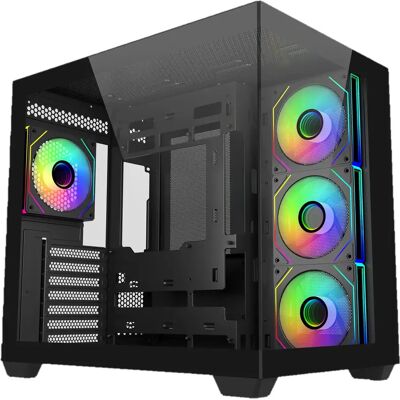 Cooler Master Elite 681 -miditornikotelo ikkunalla ja RGB-valaistuksella, musta Cooler Master Elite 681 -miditornikotelo ikkunalla ja RGB-valaistuksella, musta