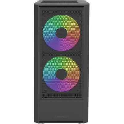 Montech X2 Plus -miditornikotelo ikkunalla ja RGB-valaistuksella, musta Montech X2 Plus -miditornikotelo ikkunalla ja RGB-valaistuksella, musta