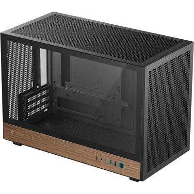 DeepCool CH260 Wood -micro-ATX-kotelo ikkunalla, musta, Wood DeepCool CH260 Wood -micro-ATX-kotelo ikkunalla, musta, Wood