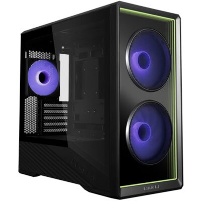 Lian Li Vector V150INFX -micro-ATX-kotelo ikkunalla ja RGB-valaistuksella, musta Lian Li Vector V150INFX -micro-ATX-kotelo ikkunalla ja RGB-valaistuksella, musta
