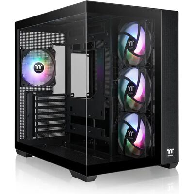 Thermaltake View 380 TG ARGB -miditornikotelo ikkunalla, RGB-valaistuksella, musta Thermaltake View 380 TG ARGB -miditornikotelo ikkunalla, RGB-valaistuksella, musta
