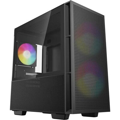 DeepCool CH360 -miditornikotelo ikkunalla ja RGB-valaistuksella, musta monivärinen DeepCool CH360 -miditornikotelo ikkunalla ja RGB-valaistuksella, musta monivärinen