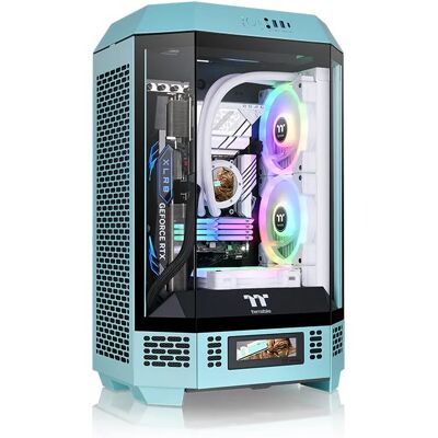 Thermaltake The Tower 300 -micro-ATX-kotelo ikkunalla, turkoosi Thermaltake The Tower 300 -micro-ATX-kotelo ikkunalla, turkoosi