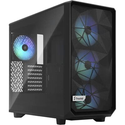Fractal Design Meshify 2 Lite RGB -miditornikotelo RGB-valaistuksella ja ikkunalla, musta Fractal Design Meshify 2 Lite RGB -miditornikotelo RGB-valaistuksella ja ikkunalla, musta