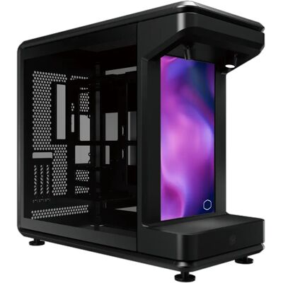 Cooler Master MasterFrame 360 Stage LCD -täystornikotelo ikkunalla ja RGB-valaistuksella, musta Cooler Master MasterFrame 360 Stage LCD -täystornikotelo ikkunalla ja RGB-valaistuksella, musta