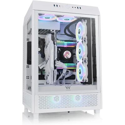 THERMALTAKE Tower 500 Snow -miditornikotelo ikkunalla, valkoinen THERMALTAKE Tower 500 Snow -miditornikotelo ikkunalla, valkoinen