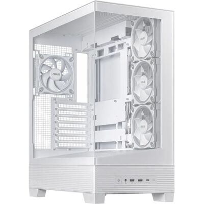 ASUS A31 PLUS TG ARGB-miditornikotelo ikkunalla ja RGB-valaistuksella, valkoinen ASUS A31 PLUS TG ARGB-miditornikotelo ikkunalla ja RGB-valaistuksella, valkoinen