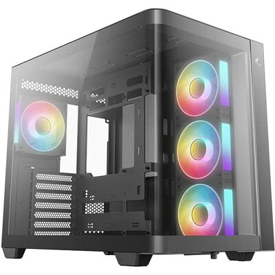 DeepCool CG530U 4F -miditornikotelo ikkunalla ja RGB-valaistuksella, musta DeepCool CG530U 4F -miditornikotelo ikkunalla ja RGB-valaistuksella, musta