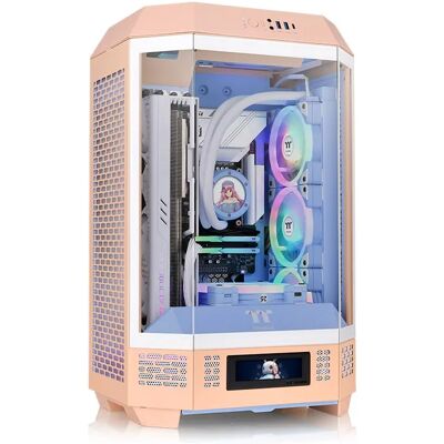 Thermaltake The Tower 300 -micro-ATX-kotelo ikkunalla, Peach Fuzz Thermaltake The Tower 300 -micro-ATX-kotelo ikkunalla, Peach Fuzz