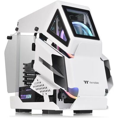 Thermaltake AH T200 Snow -micro-ATX-kotelo ikkunalla ja RGB-valaistuksella, valkoinen Thermaltake AH T200 Snow -micro-ATX-kotelo ikkunalla ja RGB-valaistuksella, valkoinen