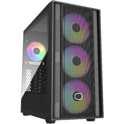 Cooler Master MasterBox 600 -miditornikotelo ikkunalla ja RGB-valaistuksella, musta Cooler Master MasterBox 600 -miditornikotelo ikkunalla ja RGB-valaistuksella, musta