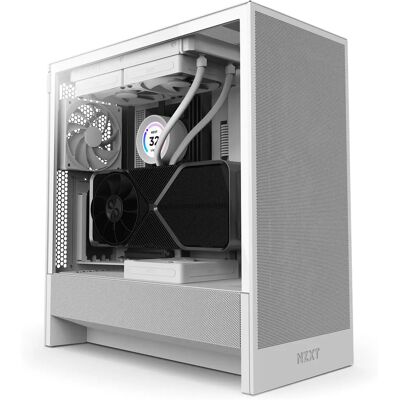 NZXT H5 Flow (2024) -miditornikotelo ikkunalla, valkoinen NZXT H5 Flow (2024) -miditornikotelo ikkunalla, valkoinen