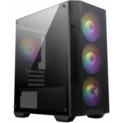 MSI MAG FORGE M100A -micro-ATX-kotelo ikkunalla ja RGB-valaistuksella, musta MSI MAG FORGE M100A -micro-ATX-kotelo ikkunalla ja RGB-valaistuksella, musta