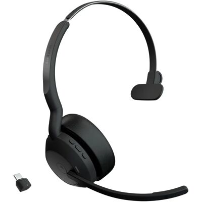 Jabra Evolve2 55 MS -langaton monokuuloke + USB-C-sovitin, musta Jabra Evolve2 55 MS -langaton monokuuloke + USB-C-sovitin, musta