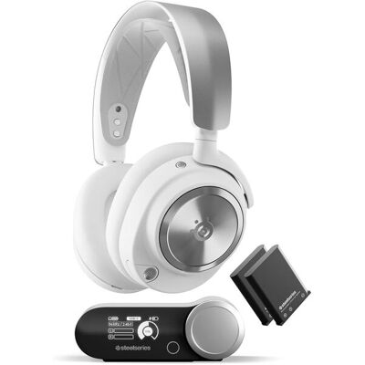 SteelSeries Arctis Nova Pro -langaton pelikuulokemikrofoni + langaton tukiasema, valkoinen SteelSeries Arctis Nova Pro -langaton pelikuulokemikrofoni + langaton tukiasema, valkoinen