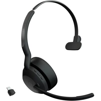 Jabra Evolve2 55 ANC -langaton stereokuulokemikrofoni + USB-C-sovitin, musta Jabra Evolve2 55 ANC -langaton stereokuulokemikrofoni + USB-C-sovitin, musta