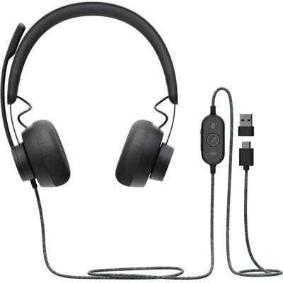 Logitech Zone Wired -kuulokemikrofoni, grafiitti Logitech Zone Wired -kuulokemikrofoni, grafiitti
