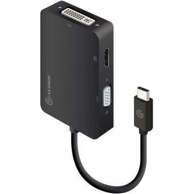 Alogic 3-in-1 USB-C:stä HDMI, DVI, VGA -adapteri - Musta Alogic 3-in-1 USB-C:stä HDMI, DVI, VGA -adapteri - Musta